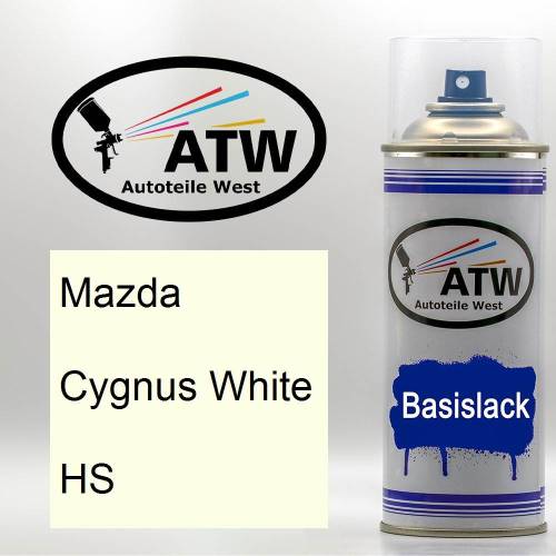 Mazda, Cygnus White, HS: 400ml Sprühdose, von ATW Autoteile West.